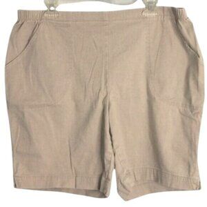 Just My Size By Hanes 2X 18W 20W Womens Brownstone Pull On Shorts Cotton Blend